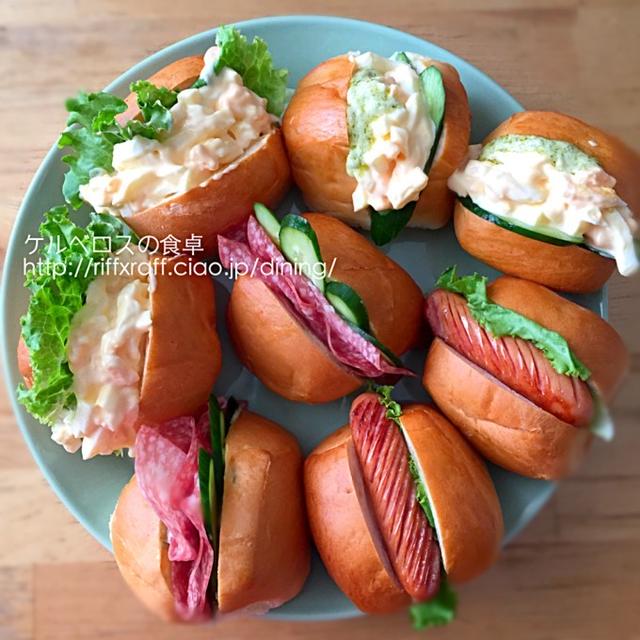 コストコのディナーロールでサンドイッチ弁当