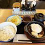 ブラウンソースエッグハンバーグ定食ライス大盛にミニカレーを添えて食べてみた 〜松屋〜