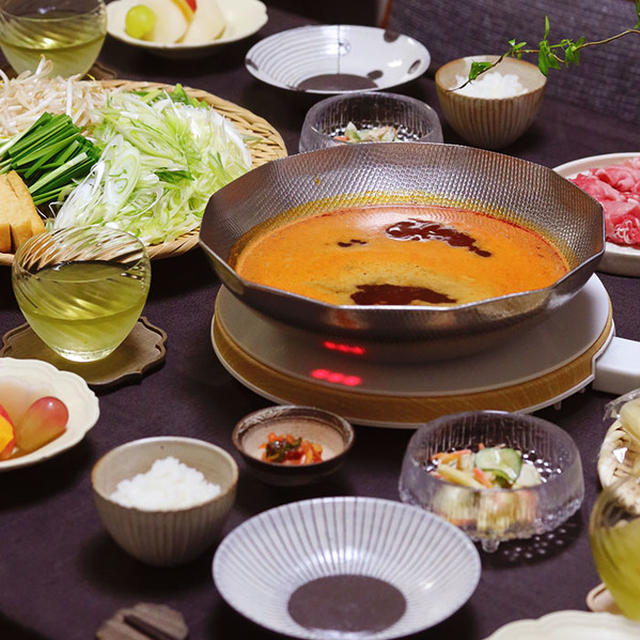 【献立】韓国うどんでユッケジャン風しゃぶしゃぶ＆〆の韓国うどんと、マカロニツナサラダなど。～お鍋ダイエット＠5日目～