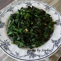 緑の葉野菜の炒め物のレシピ