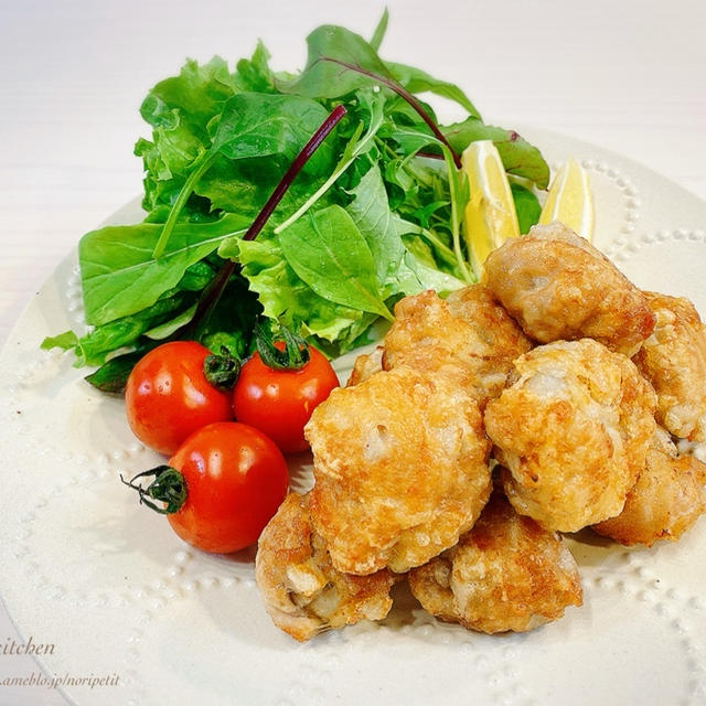 豚薄切り肉de<らくウマ♪>れんこん入り竜田揚げ♡