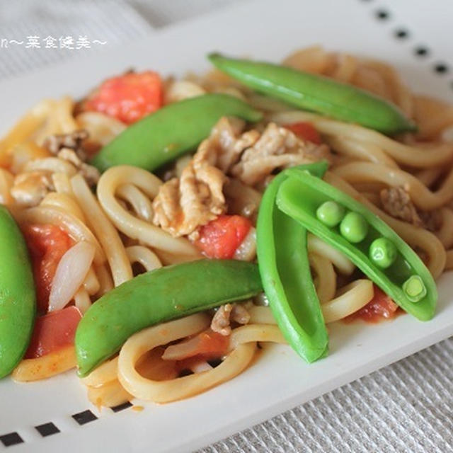 レシピ【おひとり様の時に！！トマト入り焼きうどん】＆今日は前ちゃんの誕生日♪