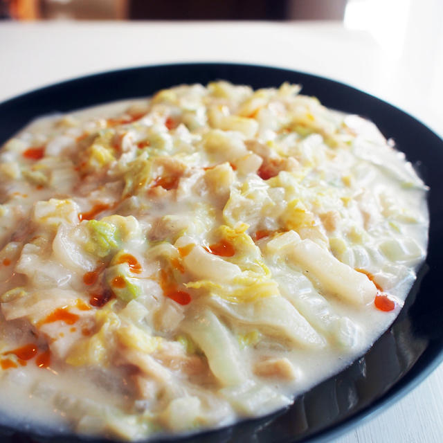 白だし×豆乳で、白菜クリーム煮