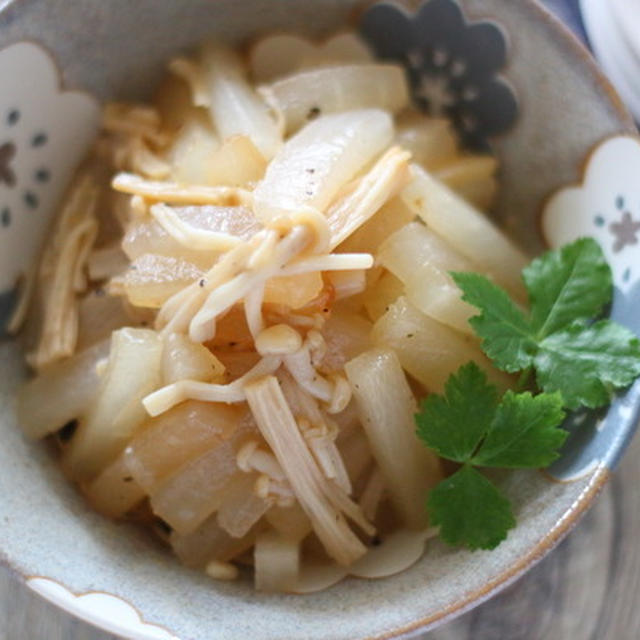 フライパンで10分以下作り置き【大根とえのきの炒り煮】