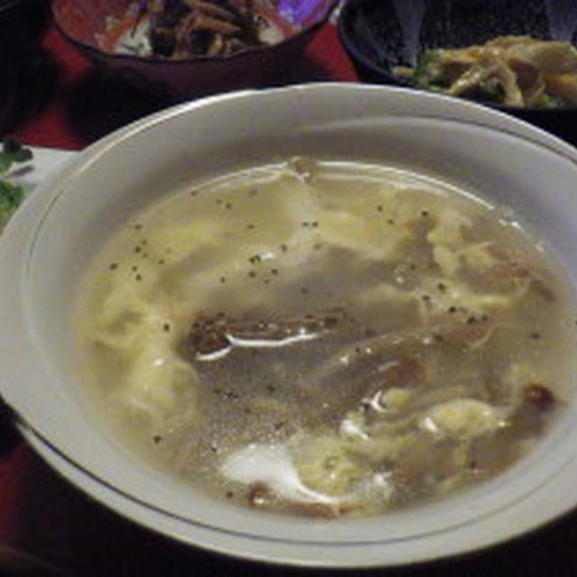 えのき・ザーサイ・たまごの中華スープ