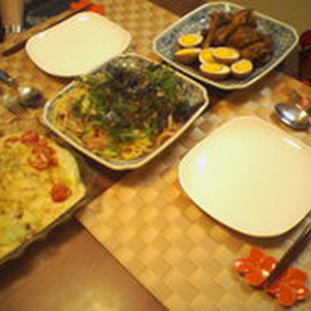 盛りだくさんのお夕飯