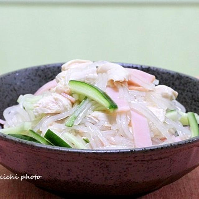 本日もさっぱり系「鶏ささみ肉の春雨サラダ」＆市場で食材集め「すき焼き食べました」