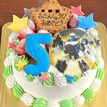 トミカヒーローのケーキ☆ジョブレイバーのデコレーション☆