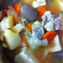 Miso soup with pork and vegetables