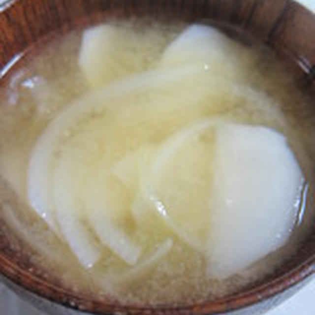 「蕪と長葱の味噌汁」