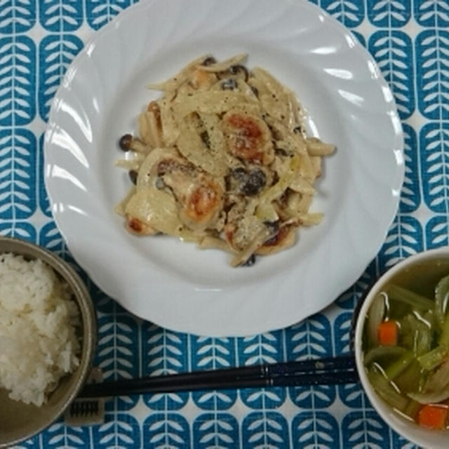 鶏肩肉のマスタードクリームソース☆2015/06/03