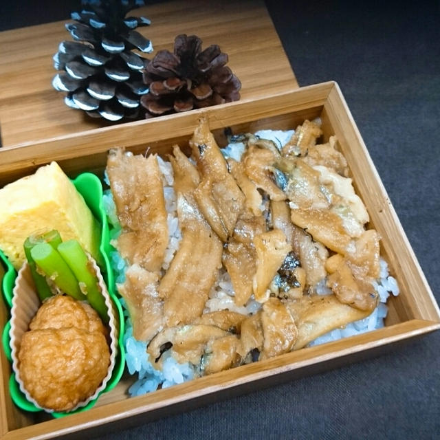 煮アナゴのっけの簡単弁当