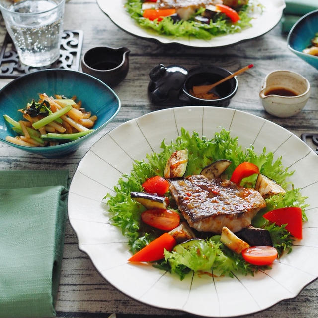 大戸屋のkit Oisixで お魚と野菜のお昼ごはん♪