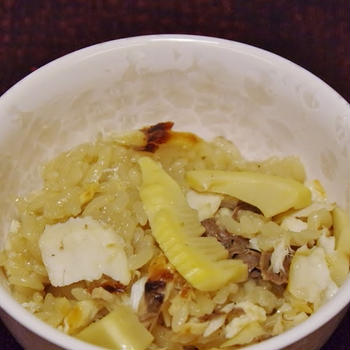 タケノコとサワラの炊き込みご飯