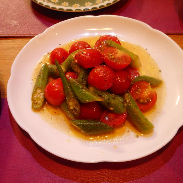 スパイスアンバサダー♪オクラとミニトマトの洋風マリネ