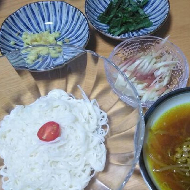 カレーそぼろつけ麺