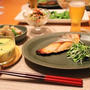 『鮭の西京漬け』の献立。と、食後のデザート。