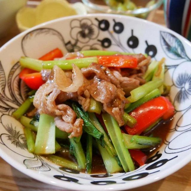 小松菜と豚肉のオイスター炒め#本日のおうちごはん