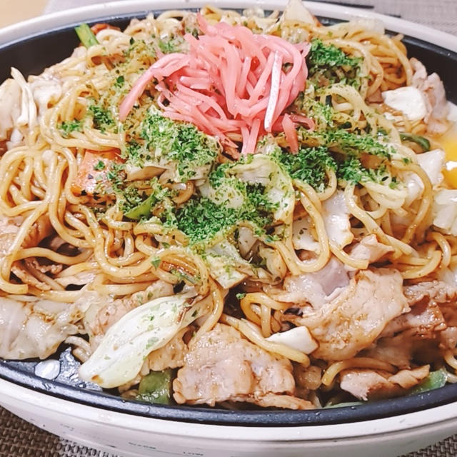 慌てて作った”焼きそば”の晩ごはん