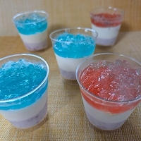 アジサイのグラスデザート★我が家のあじさい！！