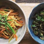 お惣菜レシピ:胡瓜とオクラの醤油漬け,ひじき煮付け