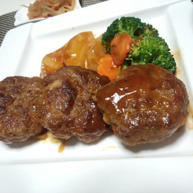 煮込みﾊﾝﾊﾞｰｸﾞ献立　＆　見えないもの＆トングの使い方