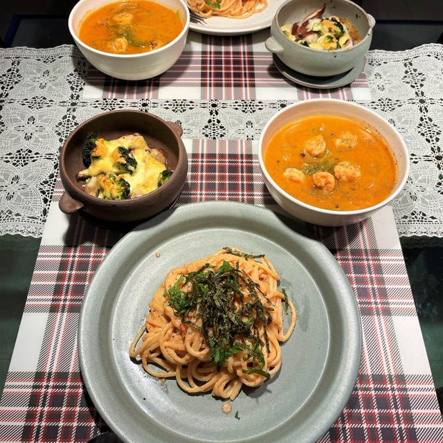 たらこパスタの献立
