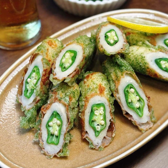 お弁当にもおつまみにも大活躍！サクッとネバッと美味しい♪オクラinちくわの簡単磯辺揚げレシピ
