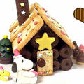 スヌーピーとお菓子の家の簡単な作り方♡Snoopy Chocolate House