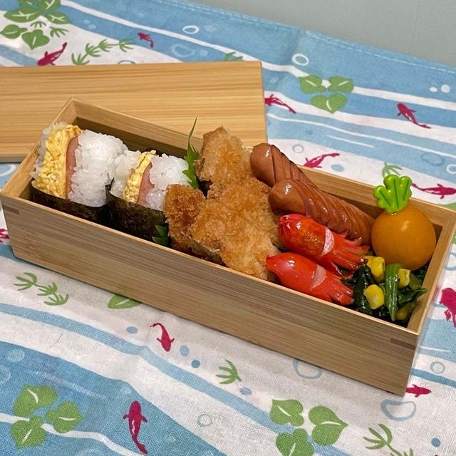 【お弁当】毎日おにぎり弁当/今日は三月サンド/月曜から楽した