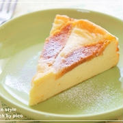 桃のチーズケーキ風