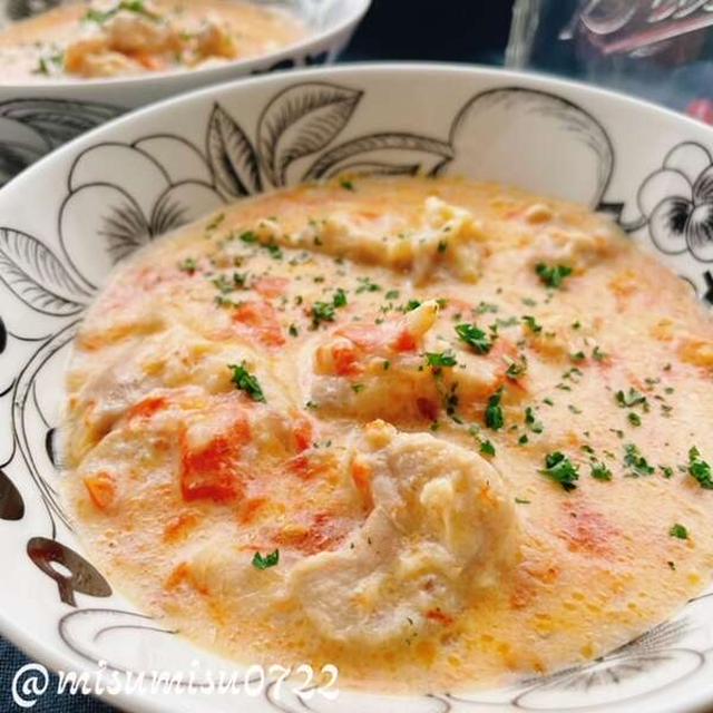 ホットクックで【チキンのトマトクリームチーズ煮込み】