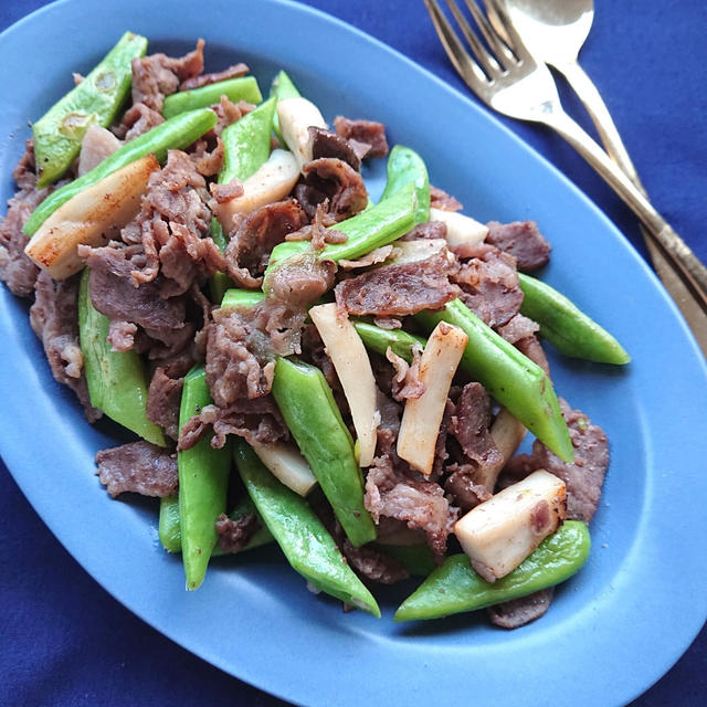 豚肉（こま切れ）とエリンギとインゲン豆の激ウマ炒め