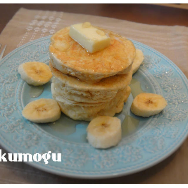 強力粉のふわふわホットケーキ＊