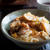 鶏唐揚げと長葱の卵とじ丼