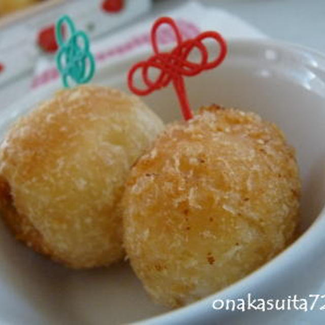 ♡ ＨＢで海老の中華マヨネーズのコロコロ揚げパン ♡