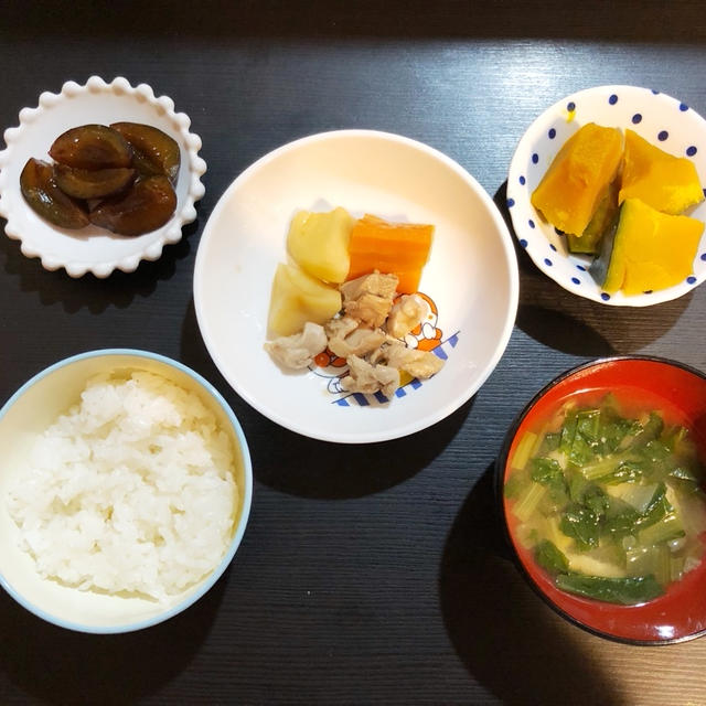 Thu 10 31 19 幼児食 夜ごはん 鶏肉のさっぱり煮 かぼちゃの煮物 By うさぱんさん レシピブログ 料理ブログのレシピ満載