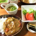 *キャベツの甘さが隠し味。　シーフードカレーの晩ごはん。