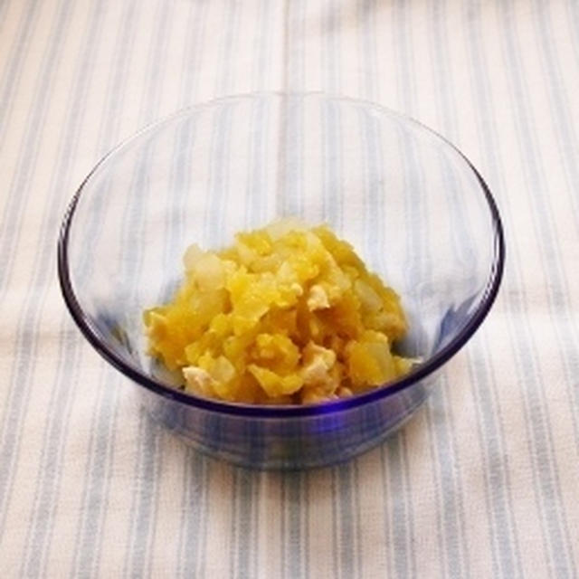 レシピブログ連載☆離乳食レシピ☆「ささみのかぼちゃサラダ」更新のお知らせ♪