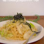 【簡単カフェパスタ】電子レンジで手抜きパスタ！シャキシャキきゃべつの中華風パスタ♪