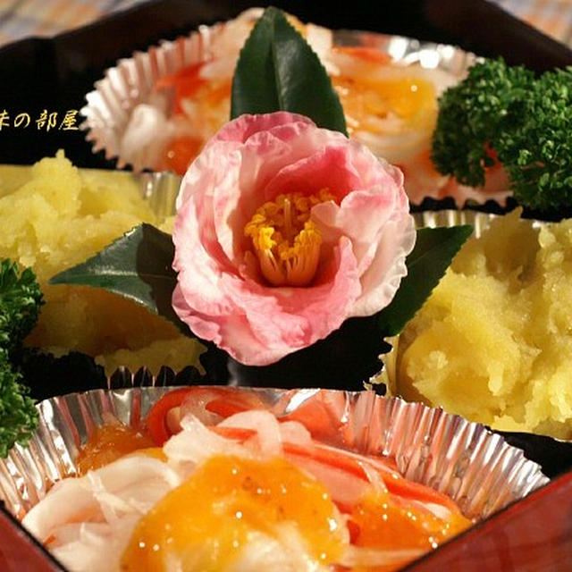 《お節３品を作り宅配しました。》取り合えず晦日に作った分です＾＾！