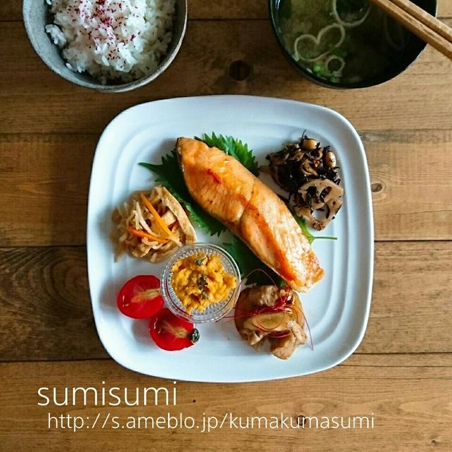 秋鮭で和ンプレート