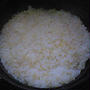 湯立てで白米（９６０）。。。北海道石狩平野砂川産特別栽培米ゆめぴりか・白米（９．５？分づき）（あいざわ米店）と茨城県産うまかっぺコシヒカリ玄米・新米（あいざわ米店）