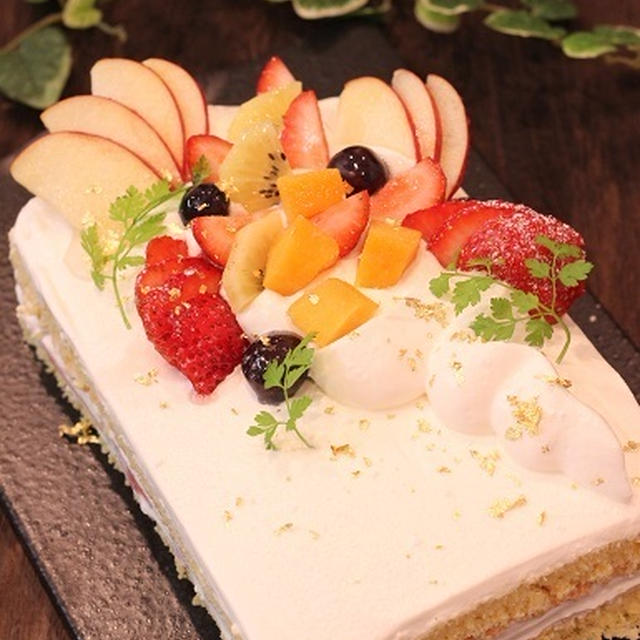 甘カフェ☆花子２歳お誕生日ケーキ・おめでとう♬