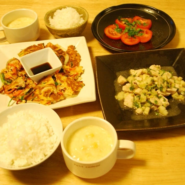 昨夜は鶏とセロリの中華風炒めなど～！