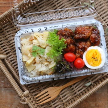 甘辛だれのから揚げ弁当やにんにくの話