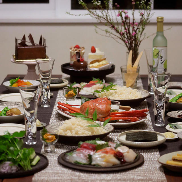 【献立】お誕生日ご飯＠2023。～今年はあったかい部屋で手巻き寿司を食べるコースで。あったかい部屋で！～