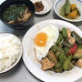 鶏肉と茄子の味噌炒め