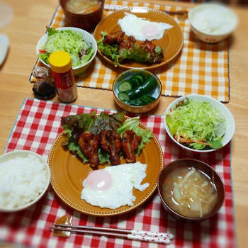 旦那が作ってくれた夕食(*´Д｀*)