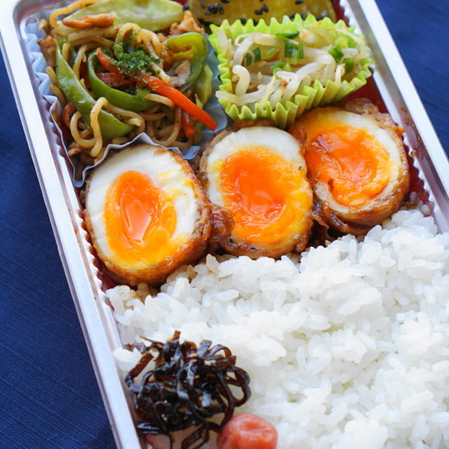 本年度ラスト弁当は念願のアレ＆紫の大根おろしで夕食